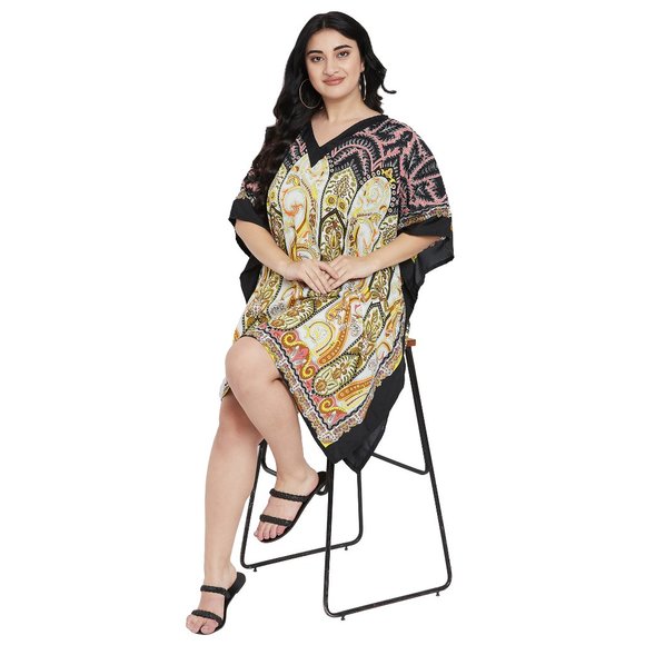 Gypsie Blu Women Mini Dress Paisley Print Polyester Street Wear Tunic - Picture 5 of 10